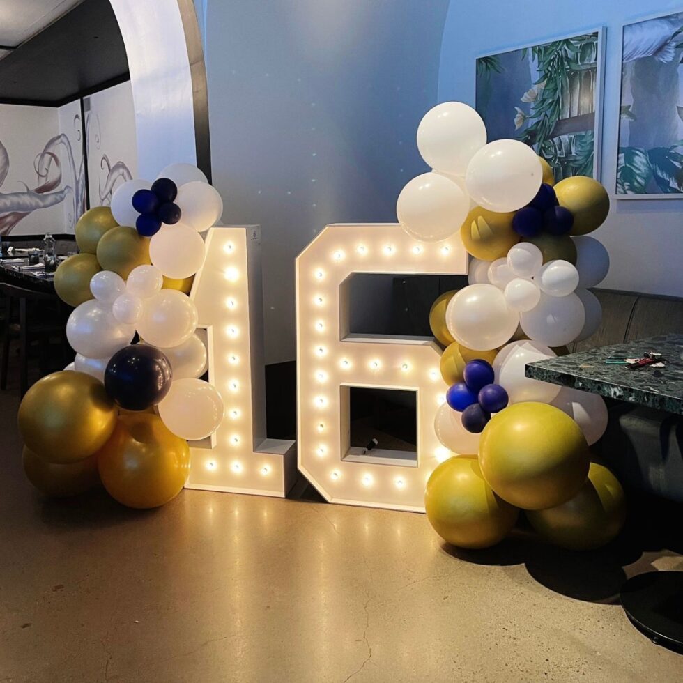 Toronto Marquee Numbers With Lights Rental | Toronto Balloon Décor