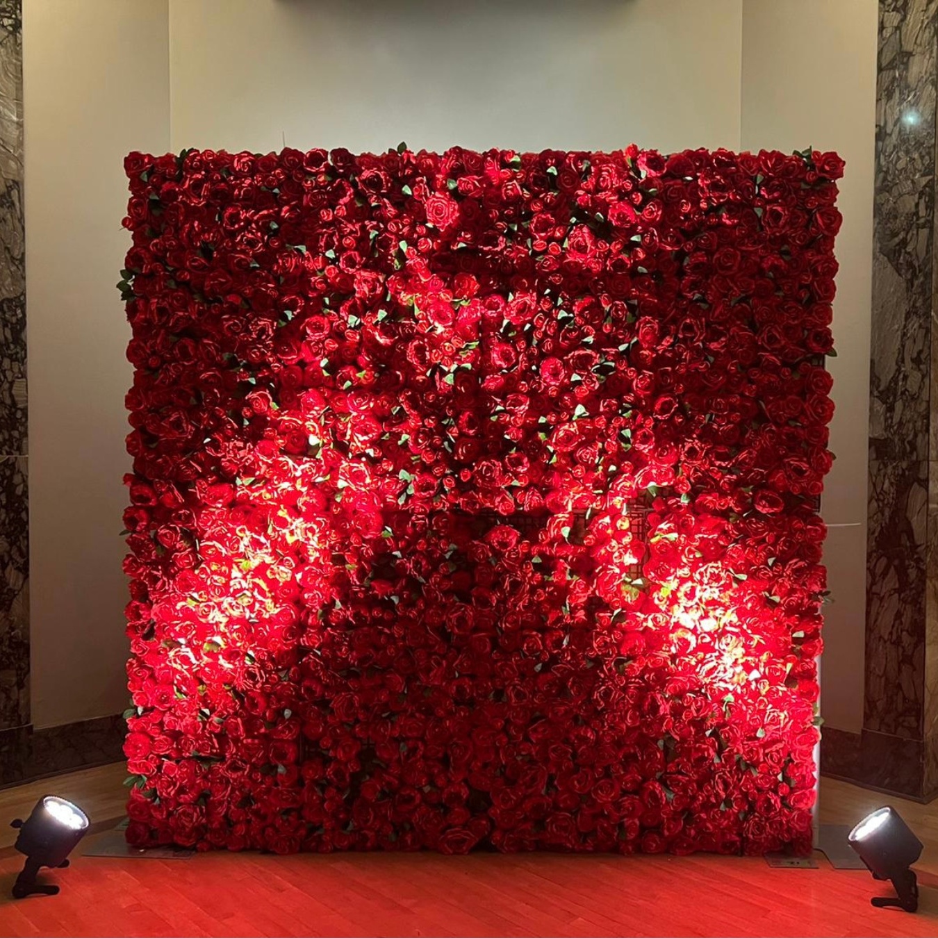 Red Rose Flower wall Rentals
