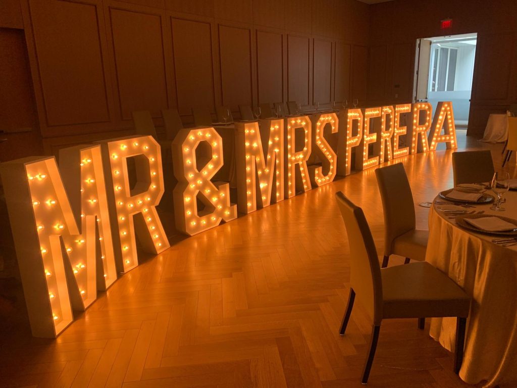 Rent Belleville marquee letters for weddings and birthdays