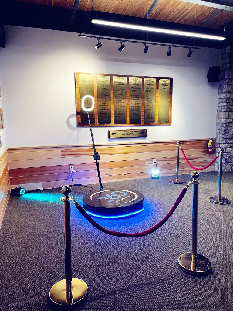 Cornwall 360 video booth with stanchions